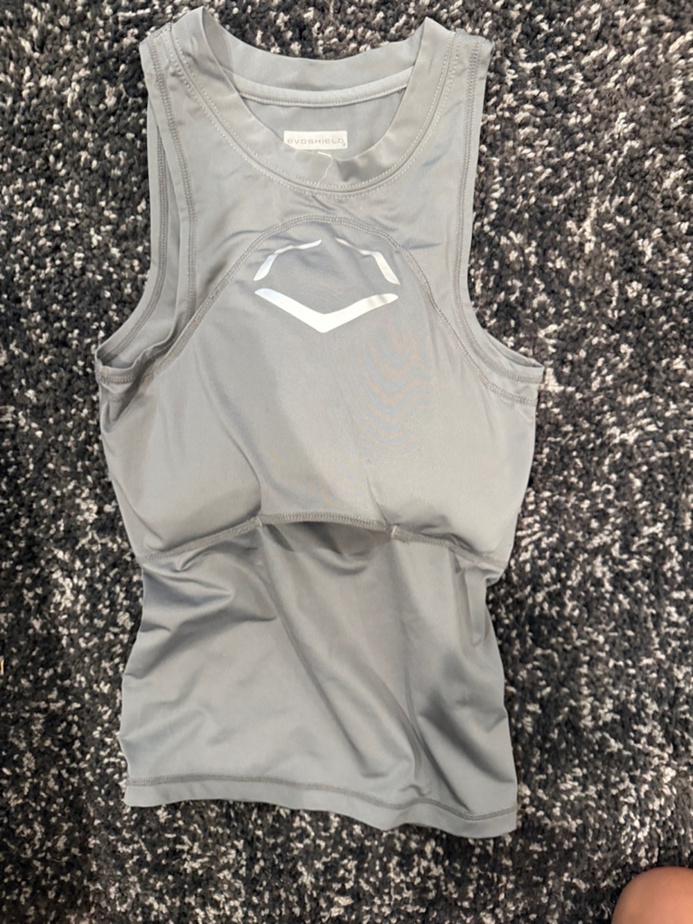 EvoShield Gray Athletic Tank Top with Front Logo-never used! With chest shield